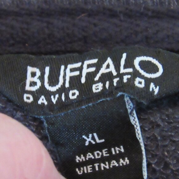 Buffalo David Bitton Dark Gray Sweatshirt Size XL Cotton Blend EUC - Picture 5 of 9